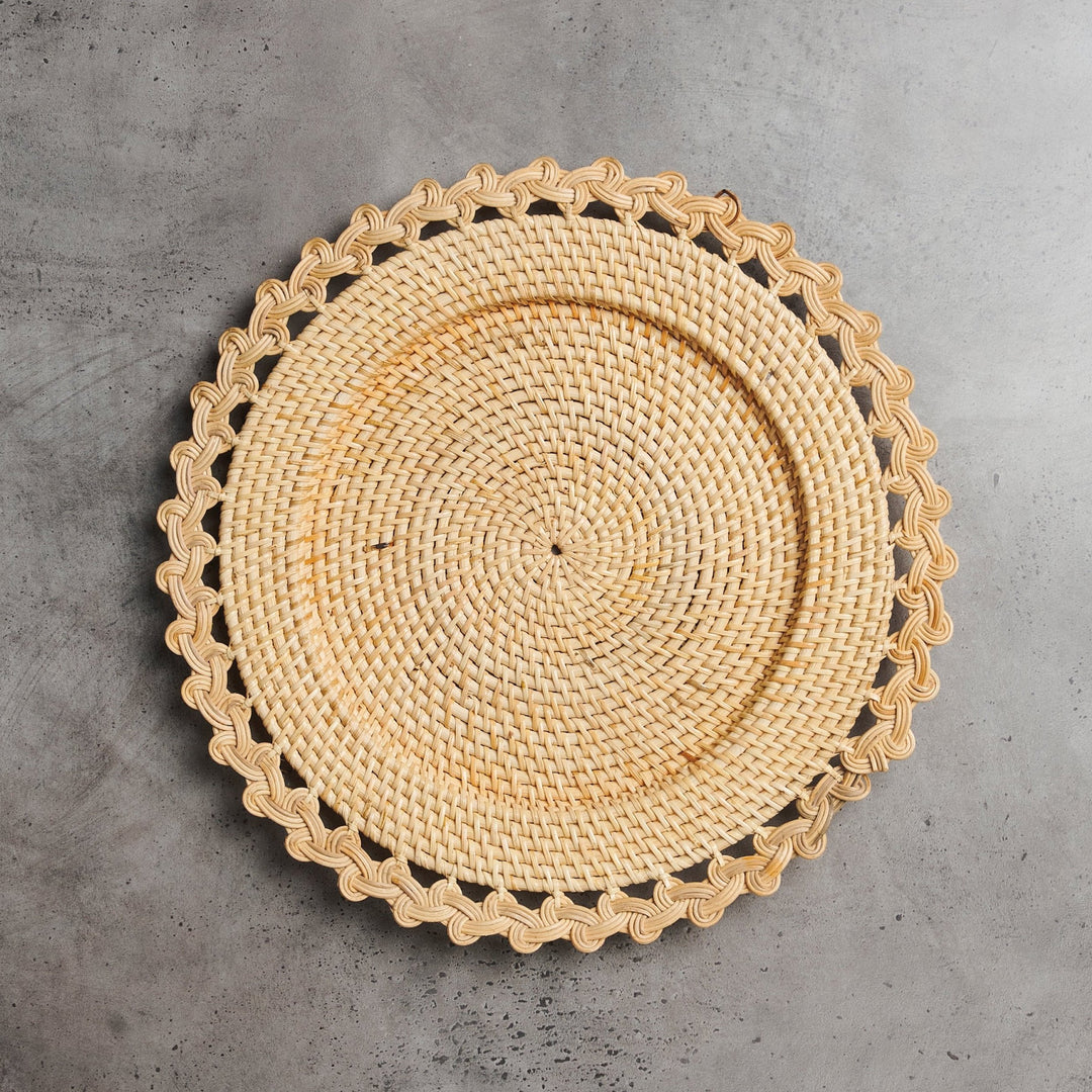 Estate Blonde Woven Charger Mat